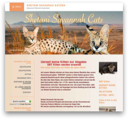 Webdesign für Savannah Shetani